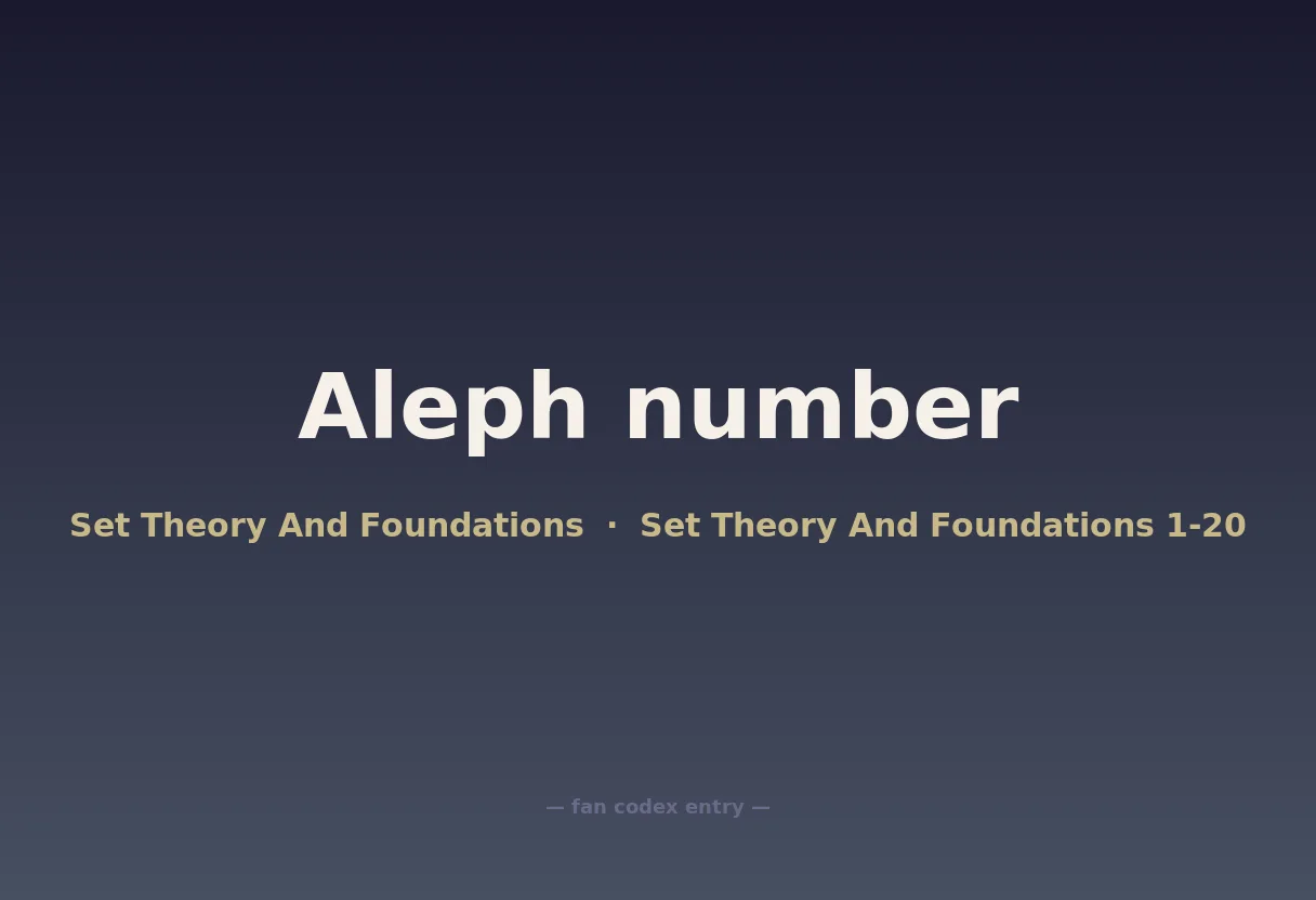 Aleph number