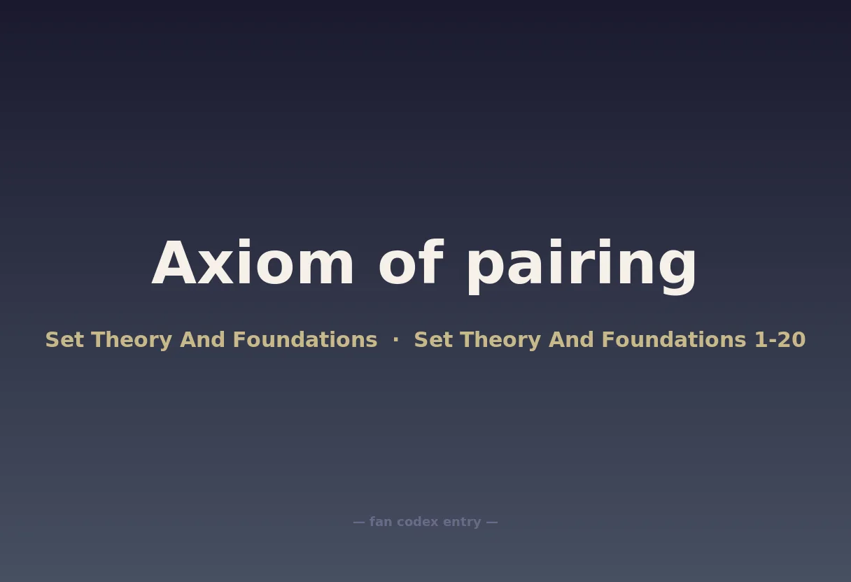 Axiom of pairing