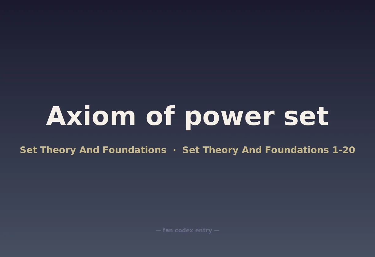 Axiom of power set