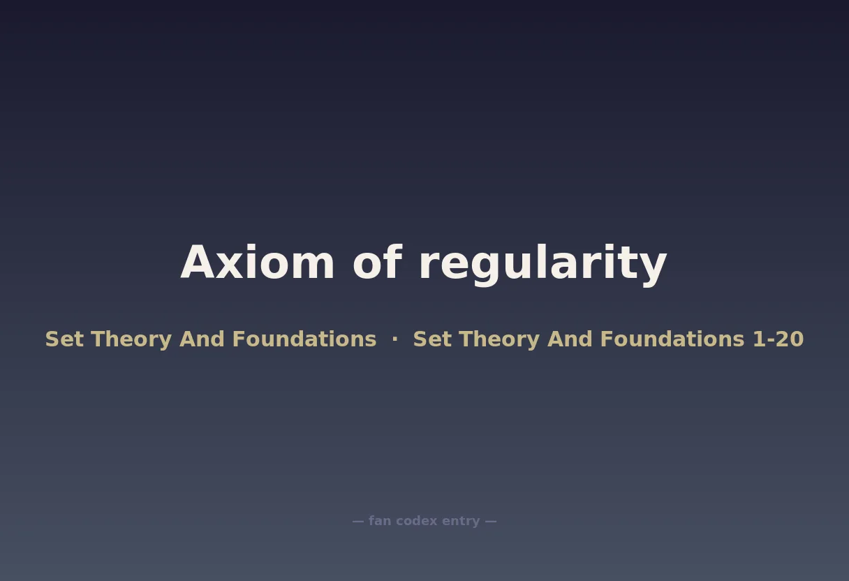 Axiom of regularity